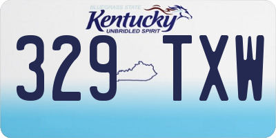 KY license plate 329TXW