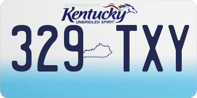 KY license plate 329TXY