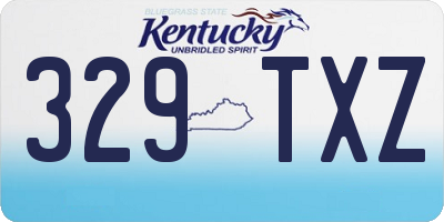KY license plate 329TXZ