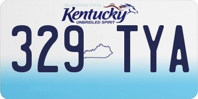 KY license plate 329TYA