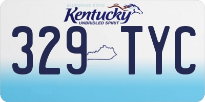 KY license plate 329TYC