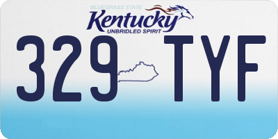 KY license plate 329TYF