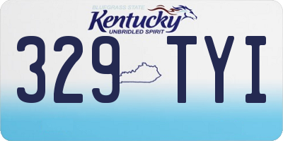 KY license plate 329TYI