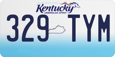 KY license plate 329TYM
