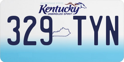 KY license plate 329TYN