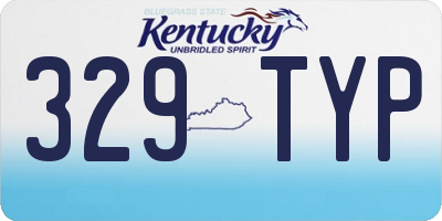 KY license plate 329TYP