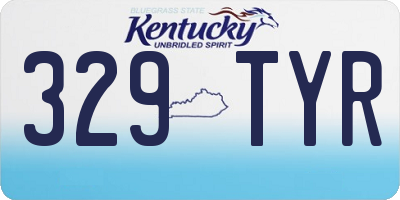 KY license plate 329TYR