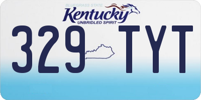 KY license plate 329TYT