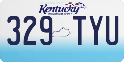 KY license plate 329TYU