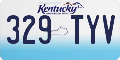 KY license plate 329TYV