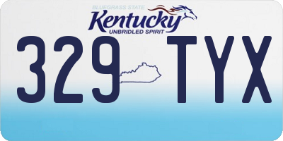 KY license plate 329TYX