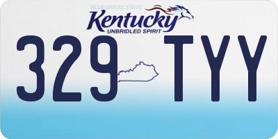 KY license plate 329TYY