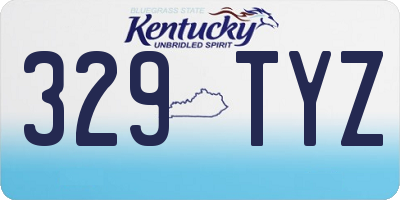 KY license plate 329TYZ