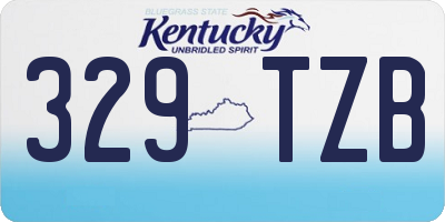KY license plate 329TZB
