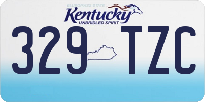 KY license plate 329TZC