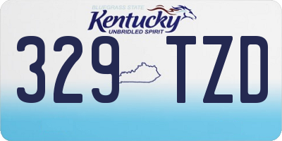 KY license plate 329TZD