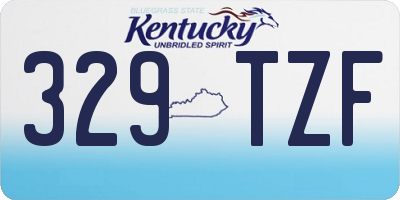 KY license plate 329TZF
