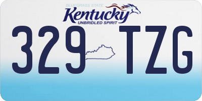 KY license plate 329TZG