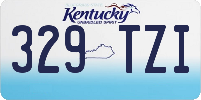 KY license plate 329TZI