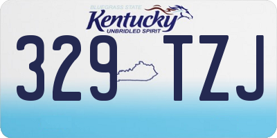 KY license plate 329TZJ
