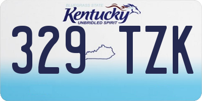 KY license plate 329TZK