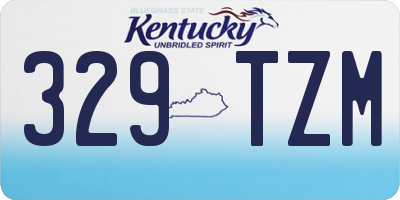 KY license plate 329TZM
