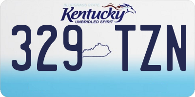 KY license plate 329TZN