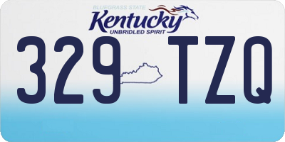 KY license plate 329TZQ