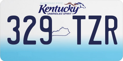 KY license plate 329TZR