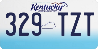 KY license plate 329TZT