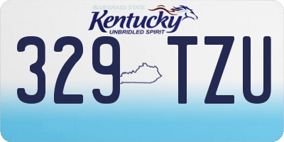 KY license plate 329TZU