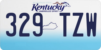 KY license plate 329TZW