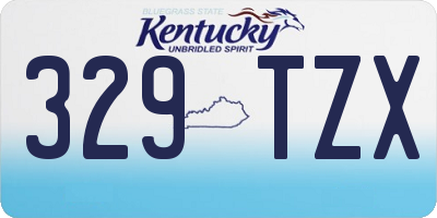 KY license plate 329TZX
