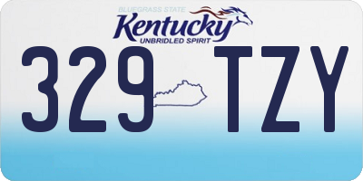KY license plate 329TZY