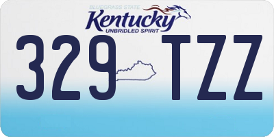 KY license plate 329TZZ