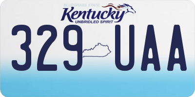 KY license plate 329UAA