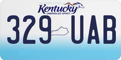 KY license plate 329UAB