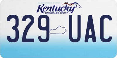 KY license plate 329UAC