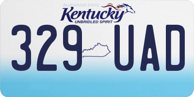 KY license plate 329UAD