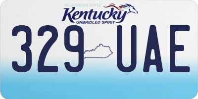 KY license plate 329UAE