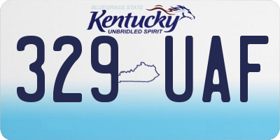 KY license plate 329UAF