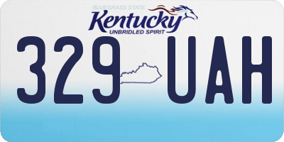 KY license plate 329UAH