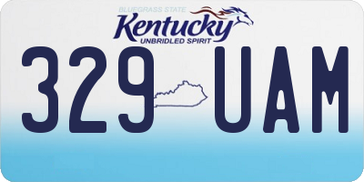 KY license plate 329UAM
