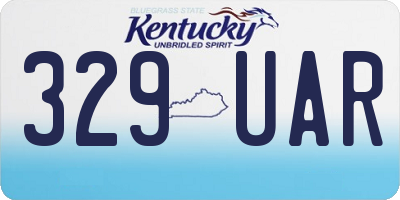 KY license plate 329UAR