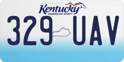 KY license plate 329UAV