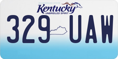 KY license plate 329UAW