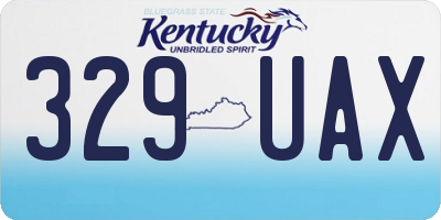 KY license plate 329UAX
