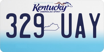 KY license plate 329UAY