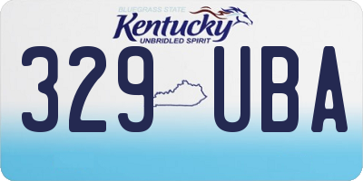 KY license plate 329UBA