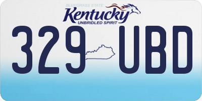KY license plate 329UBD